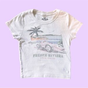 Hollister graphic ribbed baby tee
